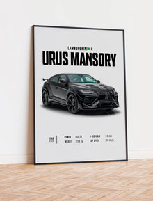 Car Poster Lamborghini Urus Mansory