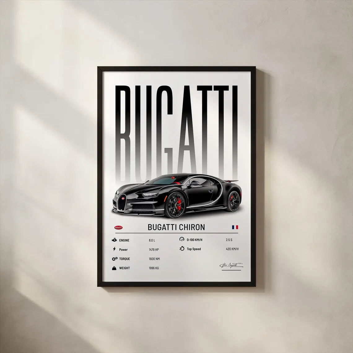 Bugatti Chiron Poster