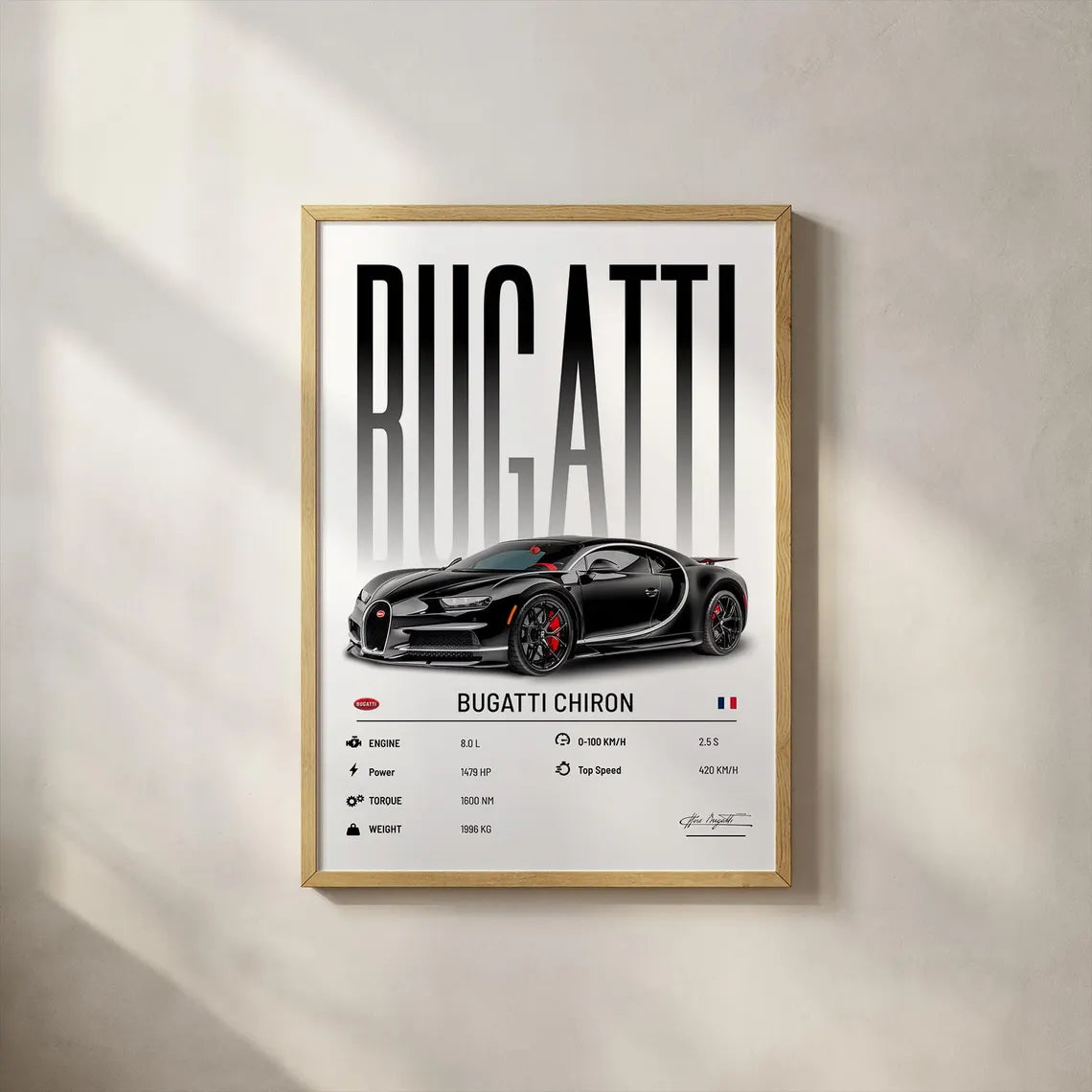 Bugatti Chiron Poster