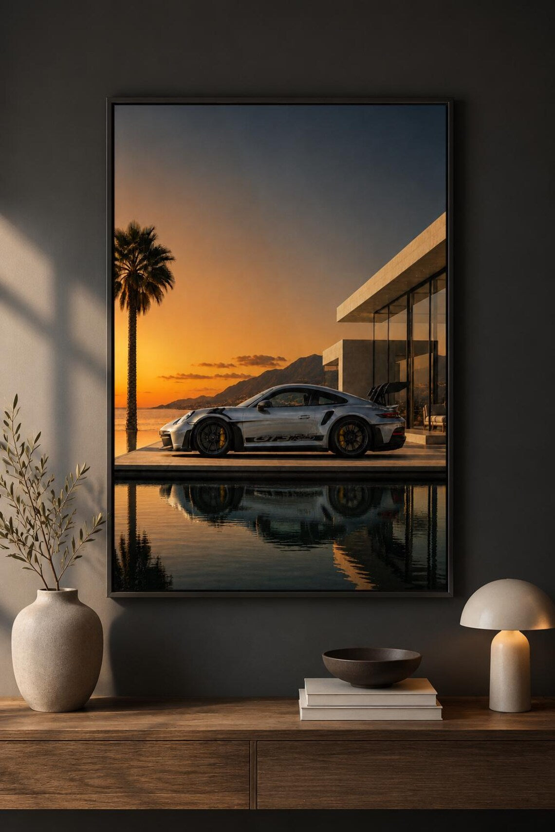 Porsche GT3 RS sunset Poster