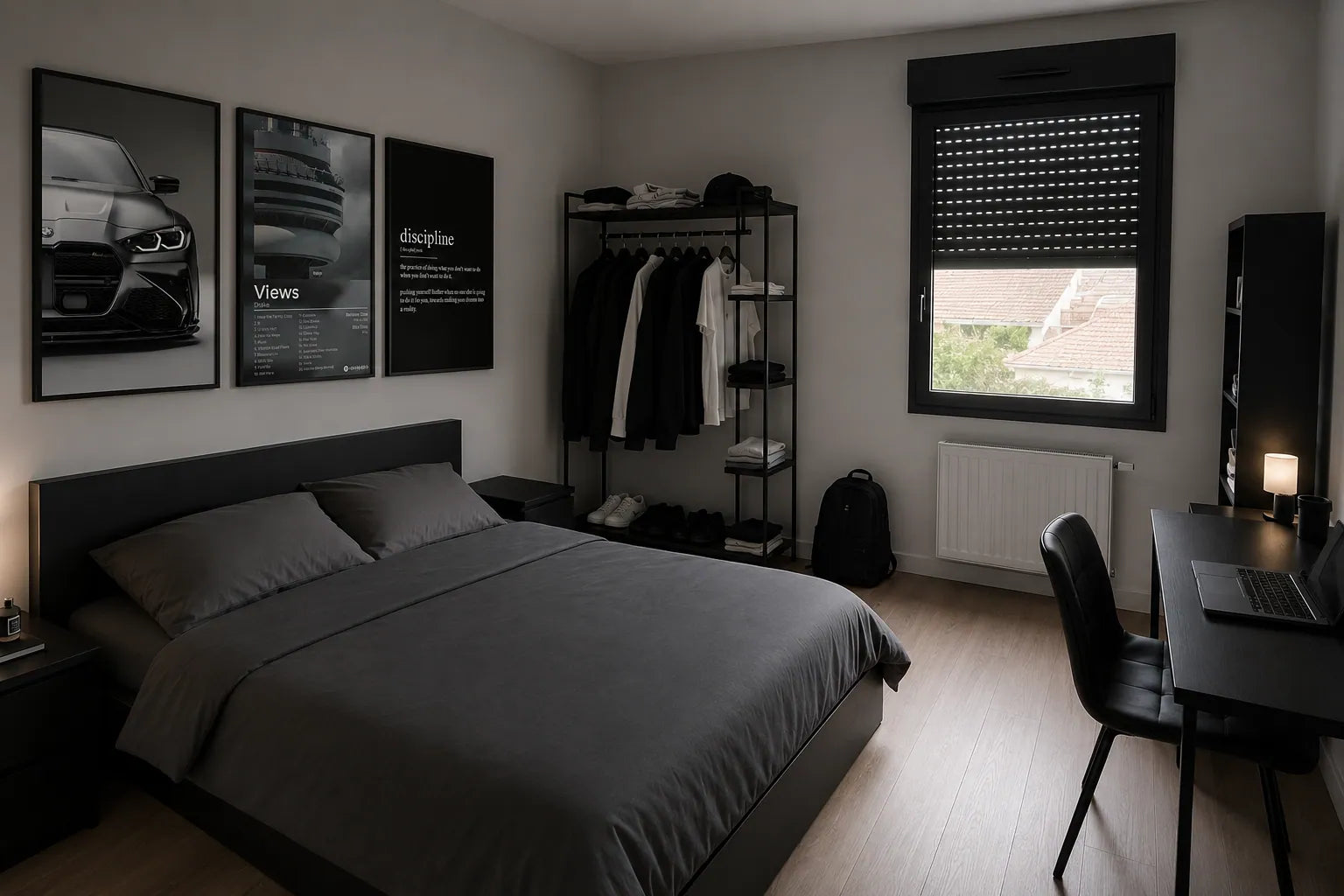 Chambre transformée avec des affiches Kavelis